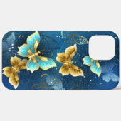 Coques Case-Mate iPhone Golden butterflies (Verso (horizontal))