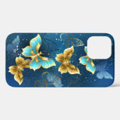 Coques Case-Mate iPhone Golden butterflies (Verso (horizontal))