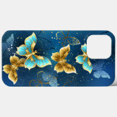 Coques Case-Mate iPhone Golden butterflies (Verso (horizontal))