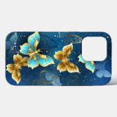 Coques Case-Mate iPhone Golden butterflies (Verso (horizontal))