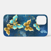 Coques Case-Mate iPhone Golden butterflies (Verso (horizontal))