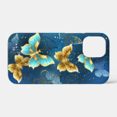 Coques Case-Mate iPhone Golden butterflies (Verso (horizontal))