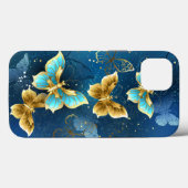 Coques Case-Mate iPhone Golden butterflies (Verso (horizontal))