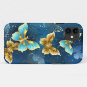 Coques Case-Mate iPhone Golden butterflies (Dos (Horizontal))