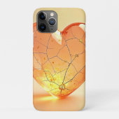 Coques Case-Mate iPhone Golden Cracked Heart Glow (Dos)