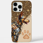 Coques Case-Mate iPhone Golden Doberman Glam (Verso)