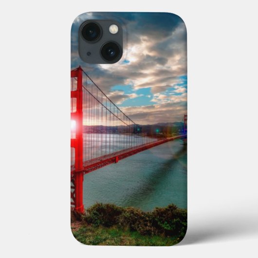 Coques Case-Mate iPhone Golden gate bridge avec Sun brillant (Verso)