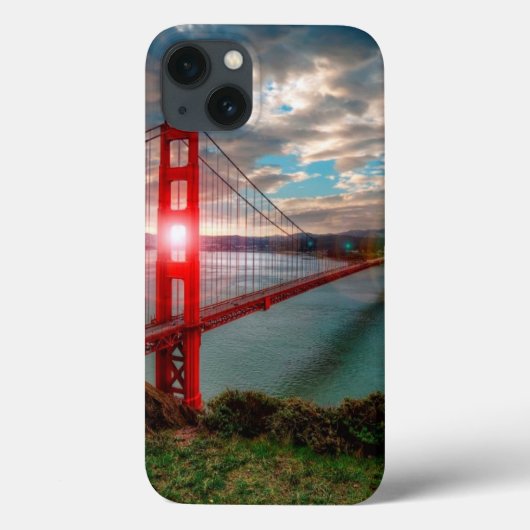 Coques Case-Mate iPhone Golden gate bridge avec Sun brillant (Verso)