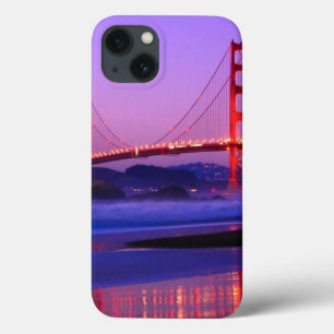 Etui iPhone 13 Golden Gate Bridge on Baker Beach at Sundown