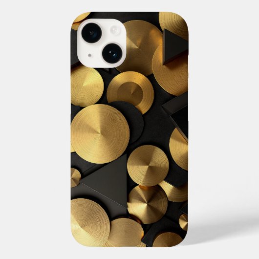 Coques Case-Mate iPhone Golden Geometry Luxury Abstrait (Verso)