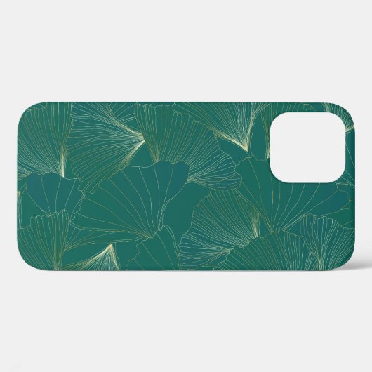 Coques Case-Mate iPhone Golden Ginkgo Feuille Art Déco (Verso (horizontal))
