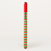 Coques Case-Mate iPhone Golden Green Rouge Blanc rayé (Dos/Droite)