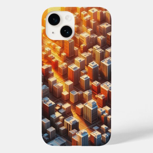 Coques Case-Mate iPhone Golden Hour Cityscape Phone Case - Isometric 3D  (Verso)