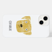 Coques Case-Mate iPhone Golden Labrador Retriever Chien personnalisé (Verso (horizontal))