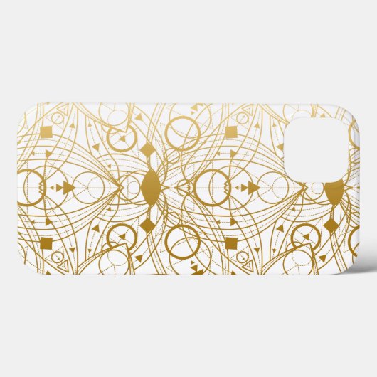 Coques Case-Mate iPhone Golden Lotus Design Luxe (Verso (horizontal))