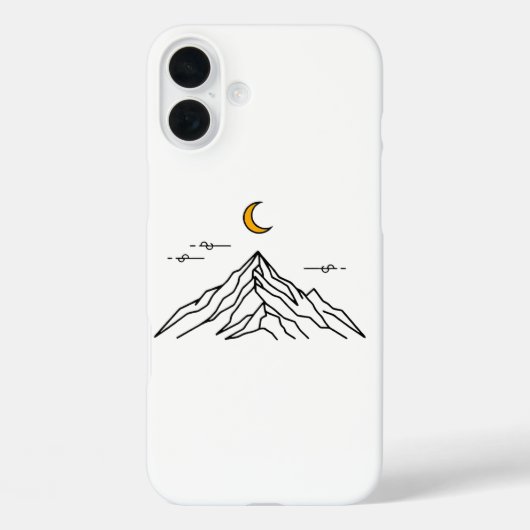 Coques Case-Mate iPhone “Golden Moon & Peaks” Minimalist (Verso)