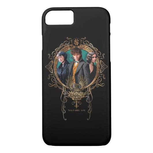 Coques Case-Mate iPhone Golden Newt, Tina et Leta Art Déco Portrait (Dos)