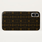 Coques Case-Mate iPhone Golden Obsidian Tribal Ikat Pattern (Dos (Horizontal))
