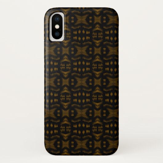Coques Case-Mate iPhone Golden Obsidian Tribal Ikat Pattern (Dos)