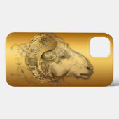 Coques Case-Mate iPhone Golden Ram ou Aries Astrologie occidentale chinois (Verso (horizontal))