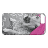 Coques Case-Mate iPhone Golden Retriever avec casquette rose (Dos (Horizontal))