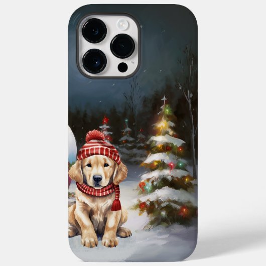 Coques Case-Mate iPhone Golden Retriever Caravan Christmas Adventure (Verso)