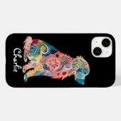 Coques Case-Mate iPhone Golden Retriever Chien animal de compagnie Fleurs (Verso (horizontal))