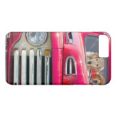 Coques Case-Mate iPhone golden retriever dans camion rétro rouge (Dos (Horizontal))