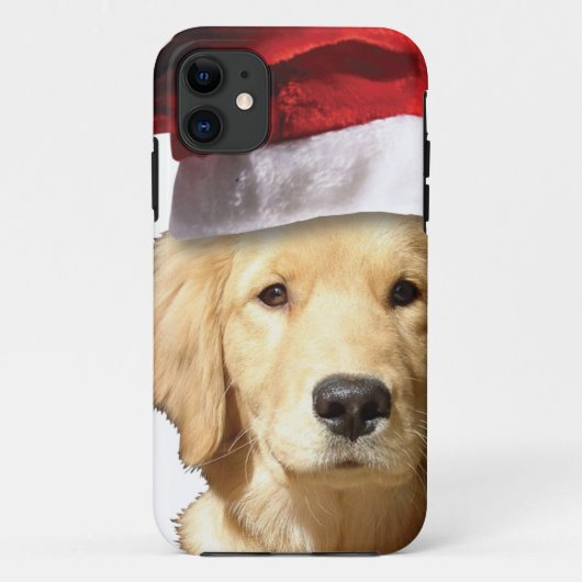 Coques Case-Mate iPhone Golden Retriever de Noël (Dos)