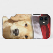 Coques Case-Mate iPhone Golden Retriever de Noël (Dos (Horizontal))