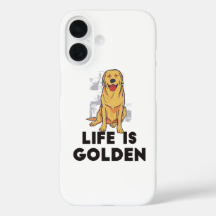 Coques iPhone 16 Golden Retriever Dog - La vie est dorée