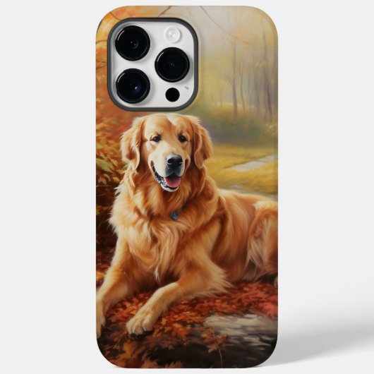 Coques Case-Mate iPhone Golden Retriever en automne Leaves automne Inspire (Verso)