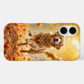 Coques Case-Mate iPhone Golden Retriever En Automne Woods (Verso (horizontal))