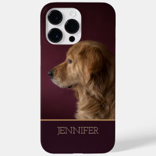 Coque Pour Pour iPhone 14 Pro Max Golden Retriever Nom personnalisé   Chien