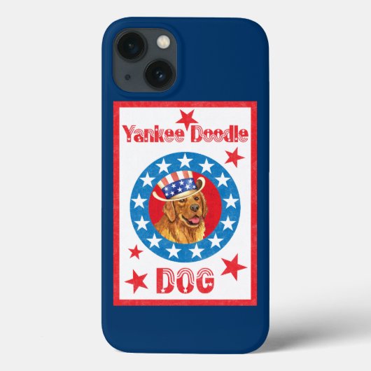 Coques Case-Mate iPhone Golden Retriever patriotique (Verso)