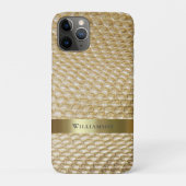 Coques Case-Mate iPhone Golden Snakeskin Digital Leather Gold Metal (Dos)