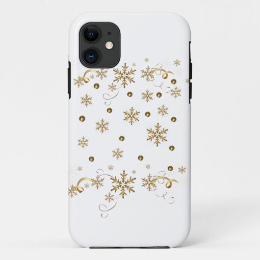 Coques Case-Mate iPhone Golden Snowflakes design iPhone (Dos)