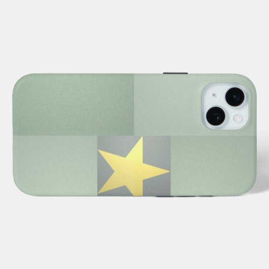 Coques Case-Mate iPhone Golden Star Excellence Elégant Sage texturé Vert (Verso (horizontal))