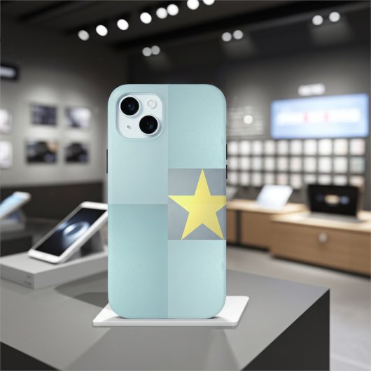 Coques Case-Mate iPhone Golden Star Excellence Elégant Texté Turquoise ble