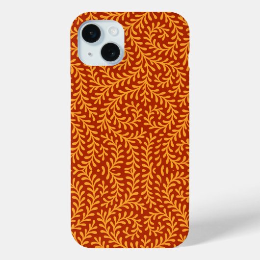 Coques Case-Mate iPhone Golden Yellow Leafy Vine Pattern (Verso)