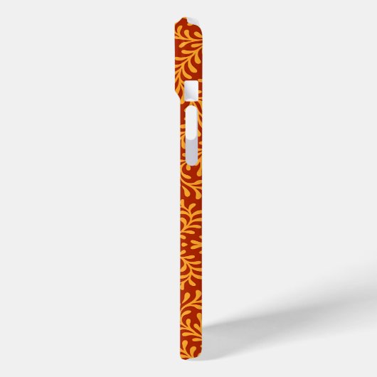 Coques Case-Mate iPhone Golden Yellow Leafy Vine Pattern  (Verso / Gauche)