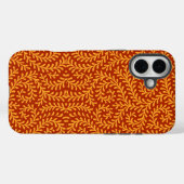 Coques Case-Mate iPhone Golden Yellow Leafy Vine Pattern  (Verso (horizontal))