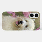 Coques Case-Mate iPhone Goldendoodle dans un jardin (Verso (horizontal))