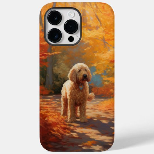 Coques Case-Mate iPhone Goldendoodle en automne Leaves Fall Inspire (Verso)