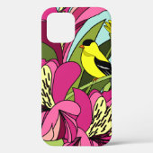 Coques Case-Mate iPhone Goldfinch et fleurs (Verso)