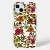 Coques Case-Mate iPhone Goldfinies et fleurs (Verso)