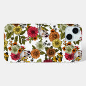 Coques Case-Mate iPhone Goldfinies et fleurs (Verso (horizontal))