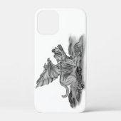 Coques Case-Mate iPhone Golem Gargoyle noir et blanc (Verso)