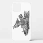 Coques Case-Mate iPhone Golem Gargoyle noir et blanc (Verso)