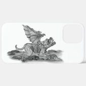Coques Case-Mate iPhone Golem Gargoyle noir et blanc (Verso / Droite)